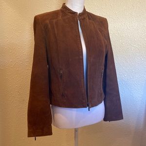Leather Suede Jacket women's Petite medium